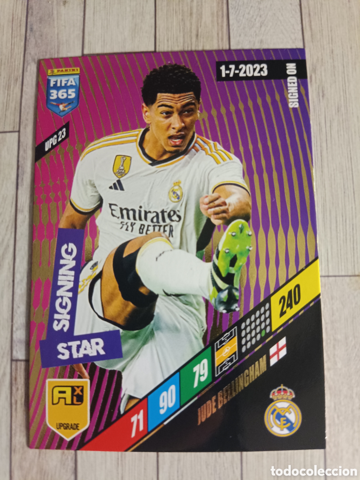 Cromos de f&uacute;tbol: UPG 23 JUDE BELLINGHAM STAR SIGNING REAL MADRID ADRENALYN XL FIFA 365 2024