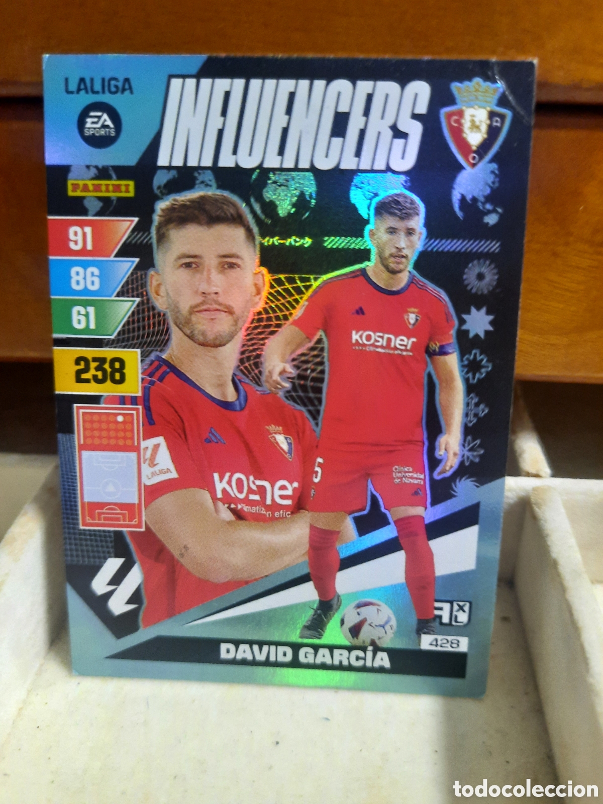 Cromos de f&uacute;tbol: DAVID GARC&Iacute;A Influencers Adrenalyn XL 2023-24