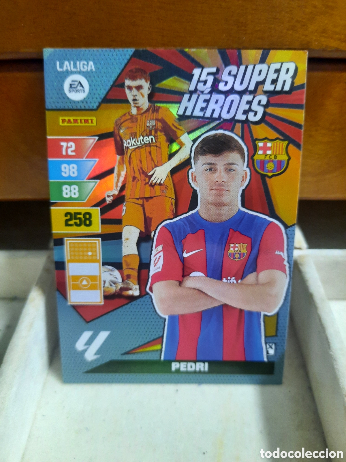 Figurine di Calcio: 15 SUPER H&Eacute;ROES Pedri Adrenalyn XL 2023-24