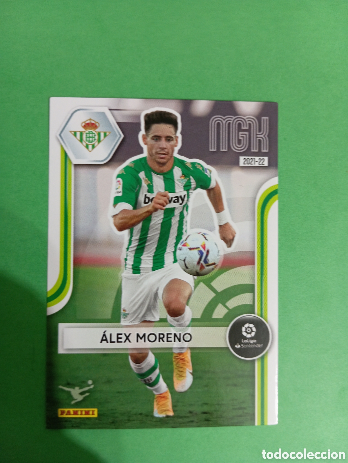 Cromos de f&uacute;tbol: &Aacute;lex Moreno Betis n&deg;80 / PANINI MEGACRACKS 2021/2022