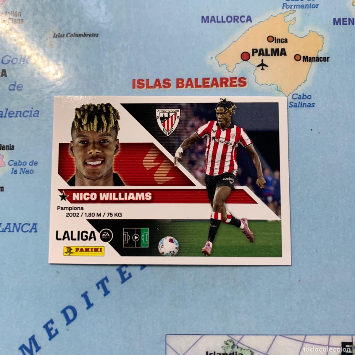 Fu&szlig;ball-Sticker: Nico Williams n&uacute;mero 18 del Athletic de Bilbao cromo de la liga este 26-27 2026-2027