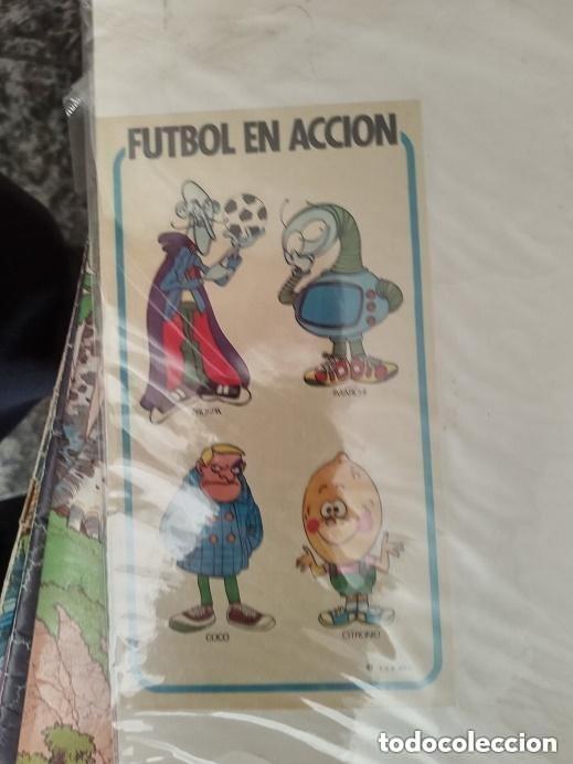 Cromos de f&uacute;tbol: 4 PEGATINAS PEQUE&Ntilde;AS FUTBOL EN ACCION - MUNDIAL ESPA&Ntilde;A 1982 NARANJITO
