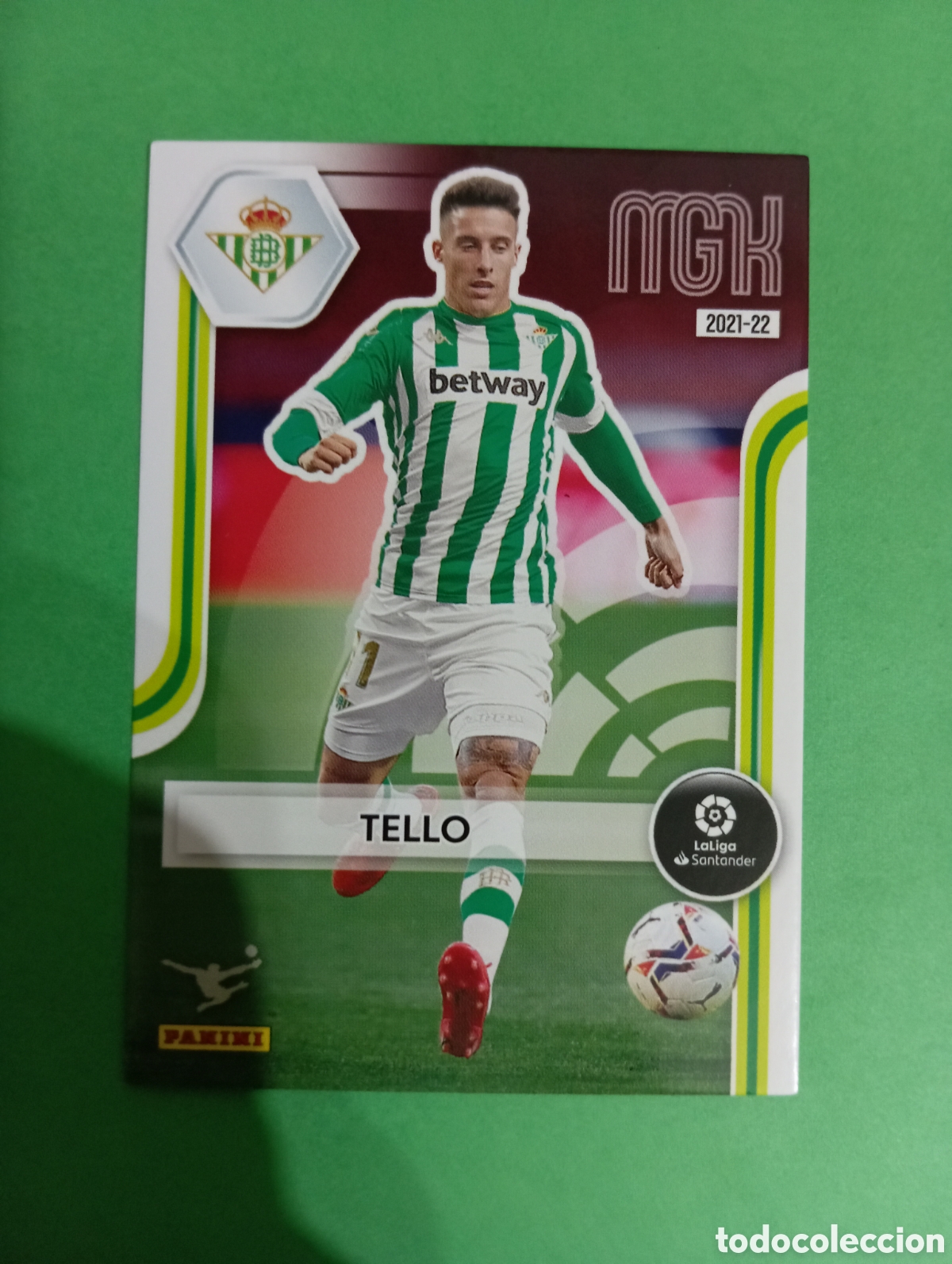 Cromos de f&uacute;tbol: Tello Betis n&deg;88 / PANINI MEGACRACKS 2021/2022