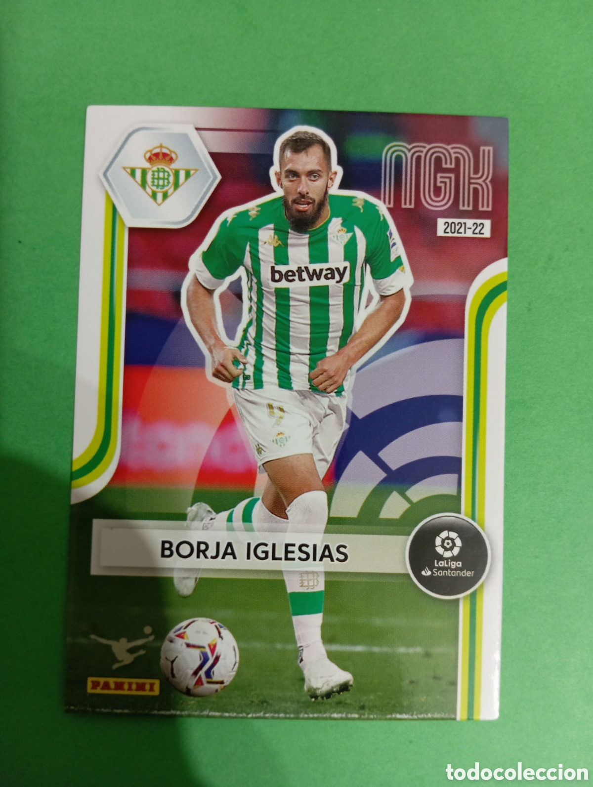 Cromos de f&uacute;tbol: Borja Iglesias Betis n&deg;89 / PANINI MEGACRACKS 2021/2022