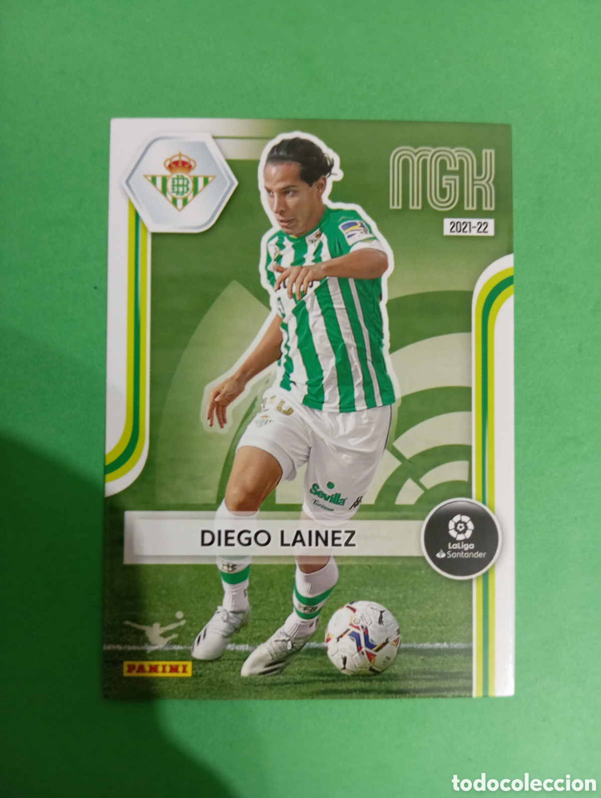 Cromos de f&uacute;tbol: Diego Lainez Betis n&deg;90 / PANINI MEGACRACKS 2021/2022