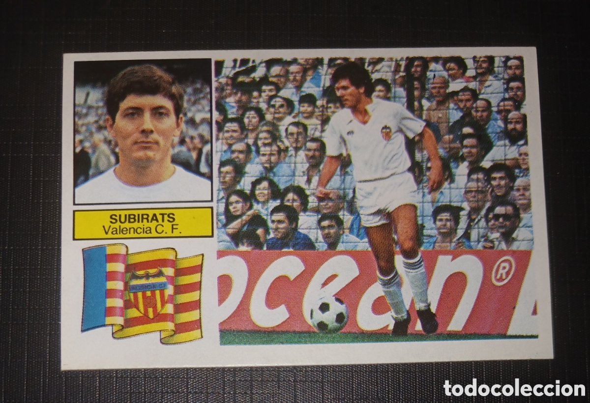 Cromos de f&uacute;tbol: Cromo Sempere Valencia C. F. Ed. Este Liga 1982 1983 82-83 Sin pegar, nunca pegado