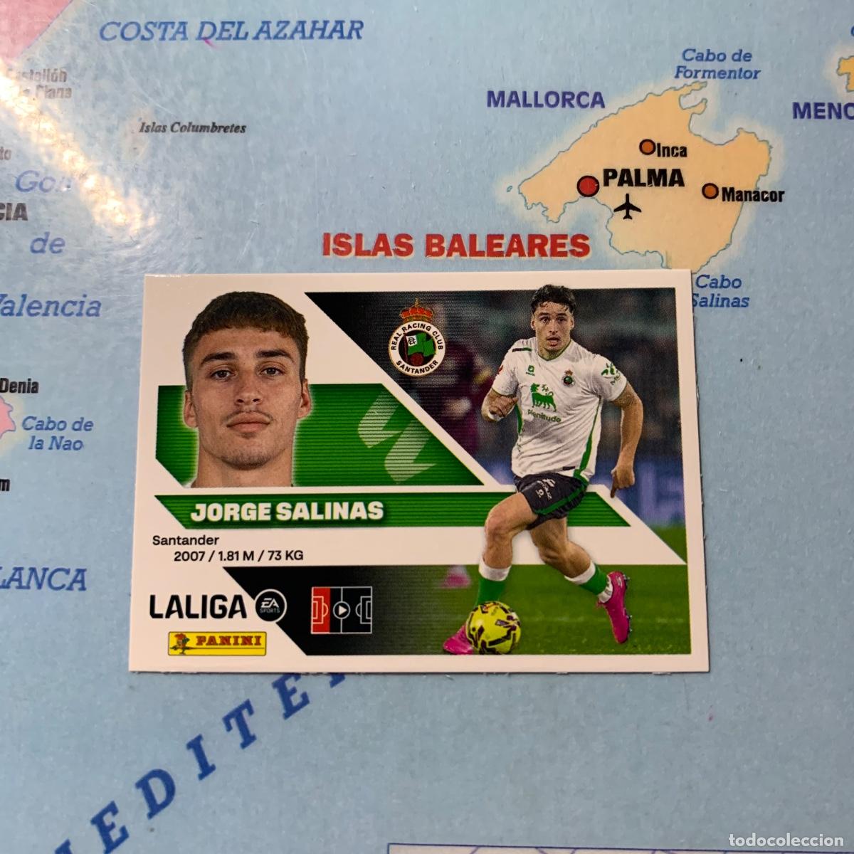 Cromos de f&uacute;tbol: Jorge Salinas n&uacute;mero 10 del Racing de Santander cromo liga este 26-27 2026-2027