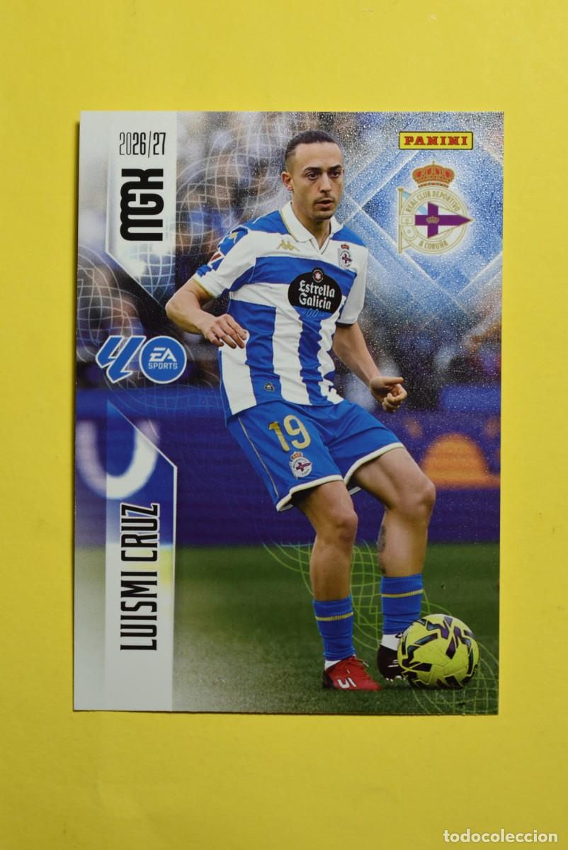 Cromos de f&uacute;tbol: Cromo La Liga. Megacracks. 2026 2027. 26 27. Luismi Cruz. Deportivo. N. &ordm; 140. Panini