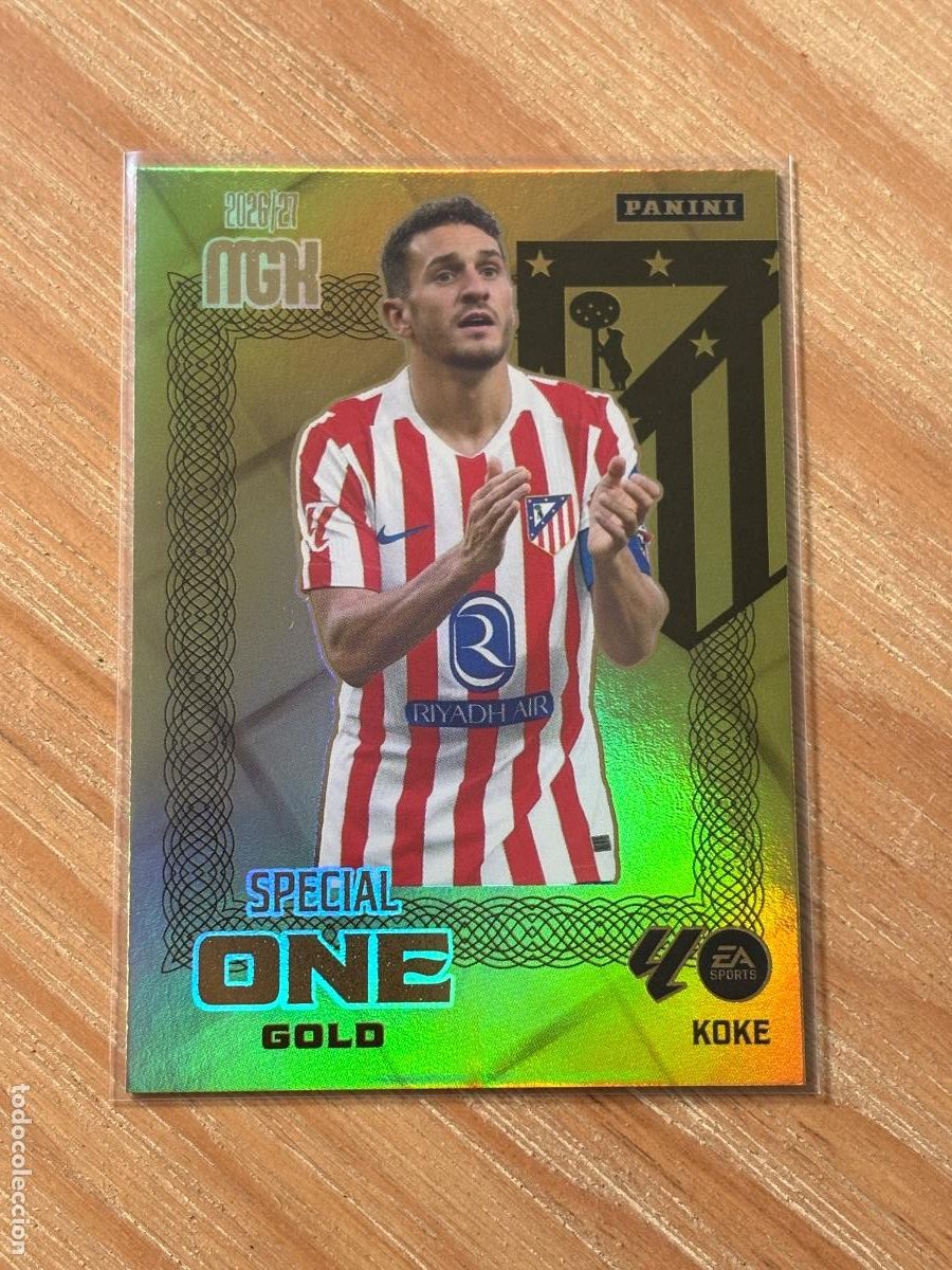 Football Stickers: CROMO KOKE ATLETICO DE MADRID SPECIAL ONE GOLD MEGACRACKS LIGA 2026-27 26-27 MGK
