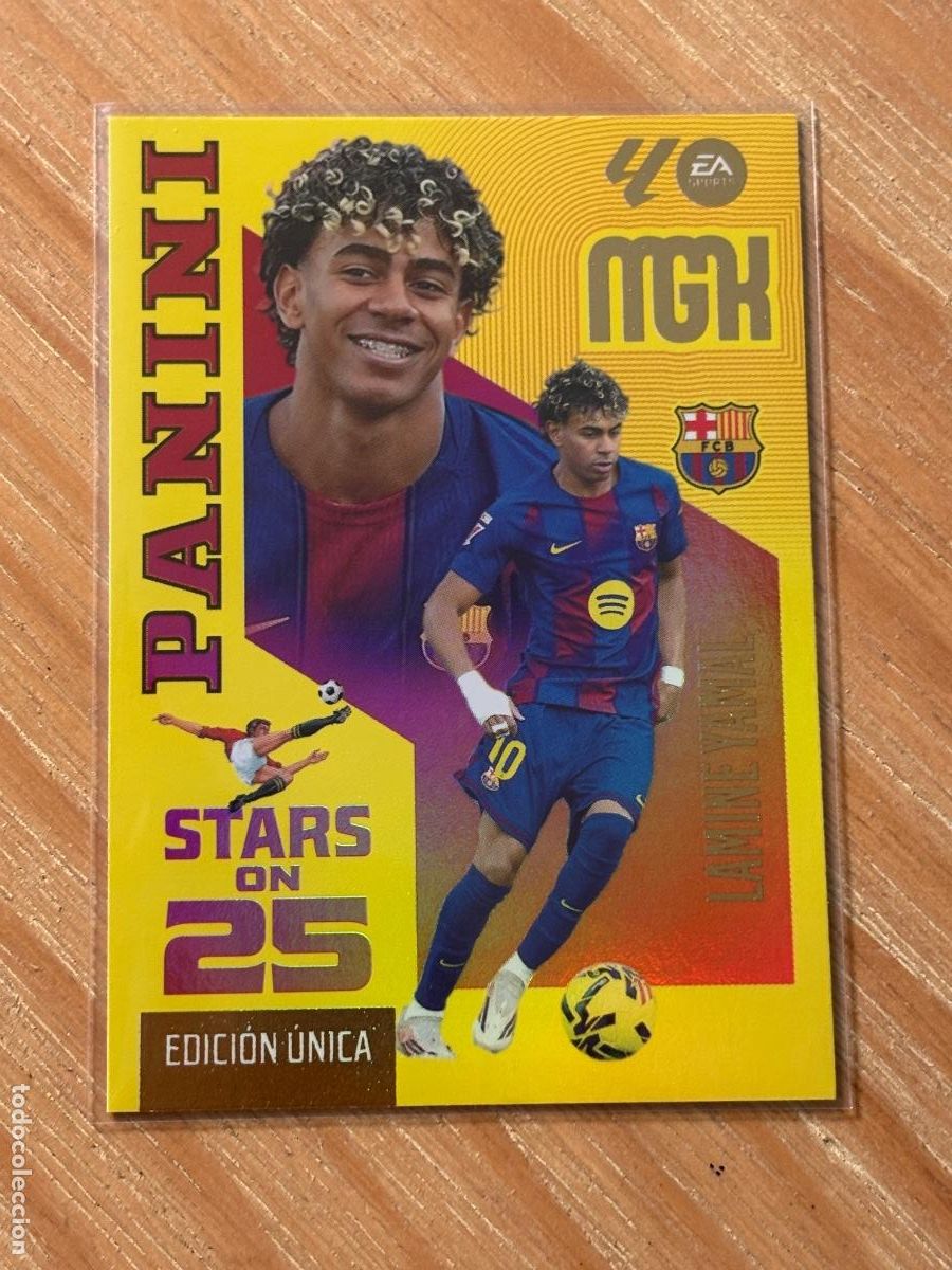 Football Stickers: CROMO LAMINE YAMAL N 449 BARCELONA STARS ON 25 EDICION UNICA MGK MEGACRACKS LIGA 2026-27 26-27