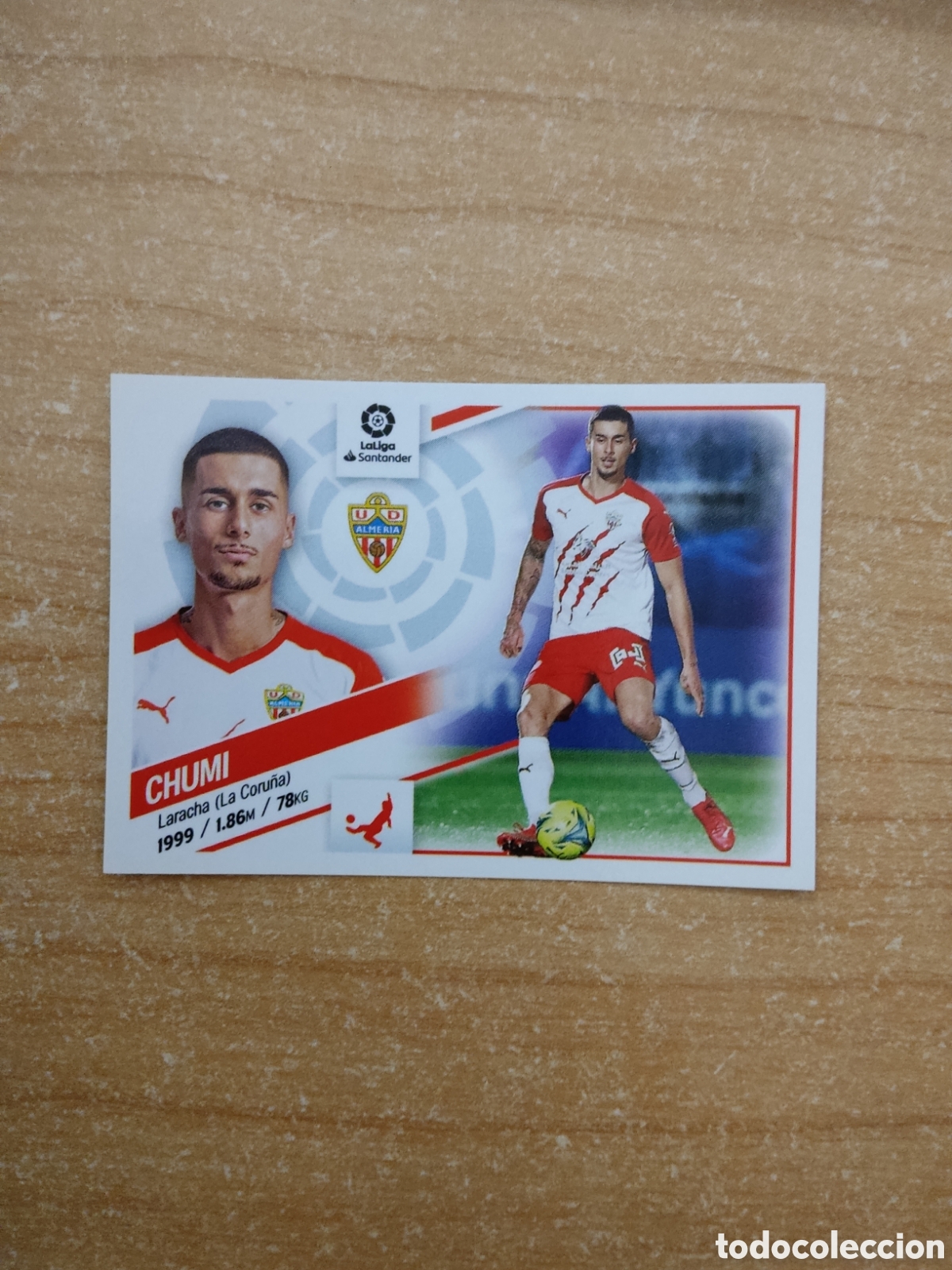 Cromos de f&uacute;tbol: 8 CHUMI ALMERIA LIGA ESTE 2022 2023