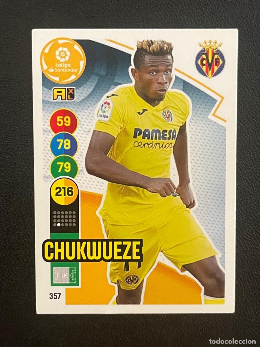 Cromos de f&uacute;tbol: 357 CHUKWUEZE VILLARREAL CF ADRENALYN 2020 2021 PANINI CROMO LA LIGA 20 21