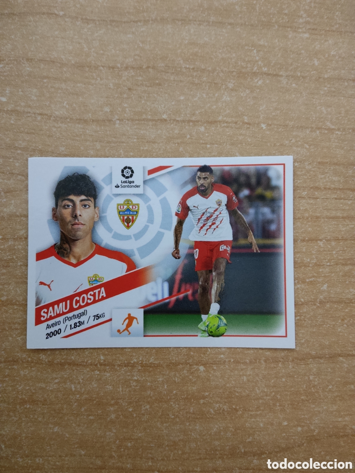 Cromos de f&uacute;tbol: 11 SAMU COSTA ALMERIA LIGA ESTE 2022 2023