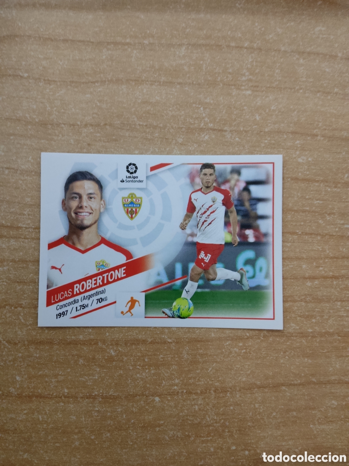 Cromos de f&uacute;tbol: 12 LUCAS ROBERTONE ALMERIA LIGA ESTE 2022 2023