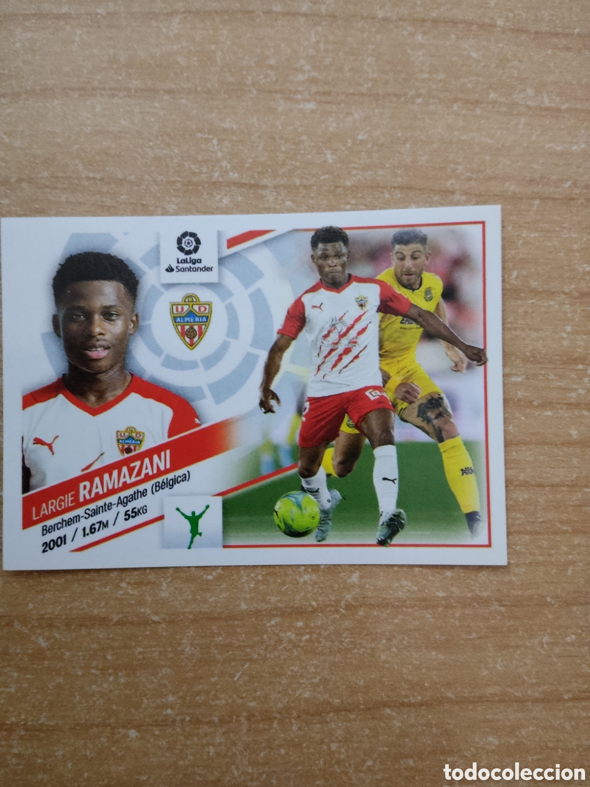 Cromos de f&uacute;tbol: 18 RAMAZANI ALMERIA LIGA ESTE 2022 2023