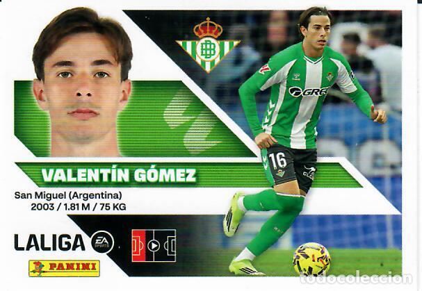 Cromos de f&uacute;tbol: CROMO PANINI LIGA 26 27 - N&ordm; 9 - VALENT&Iacute;N G&Oacute;MEZ - BETIS