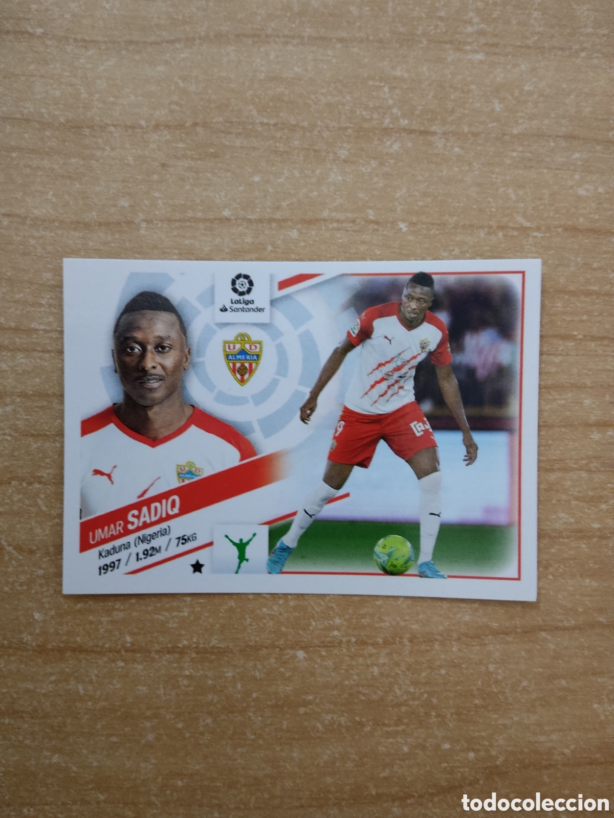 Cromos de f&uacute;tbol: 19 UMAR SADIQ ALMERIA LIGA ESTE 2022 2023