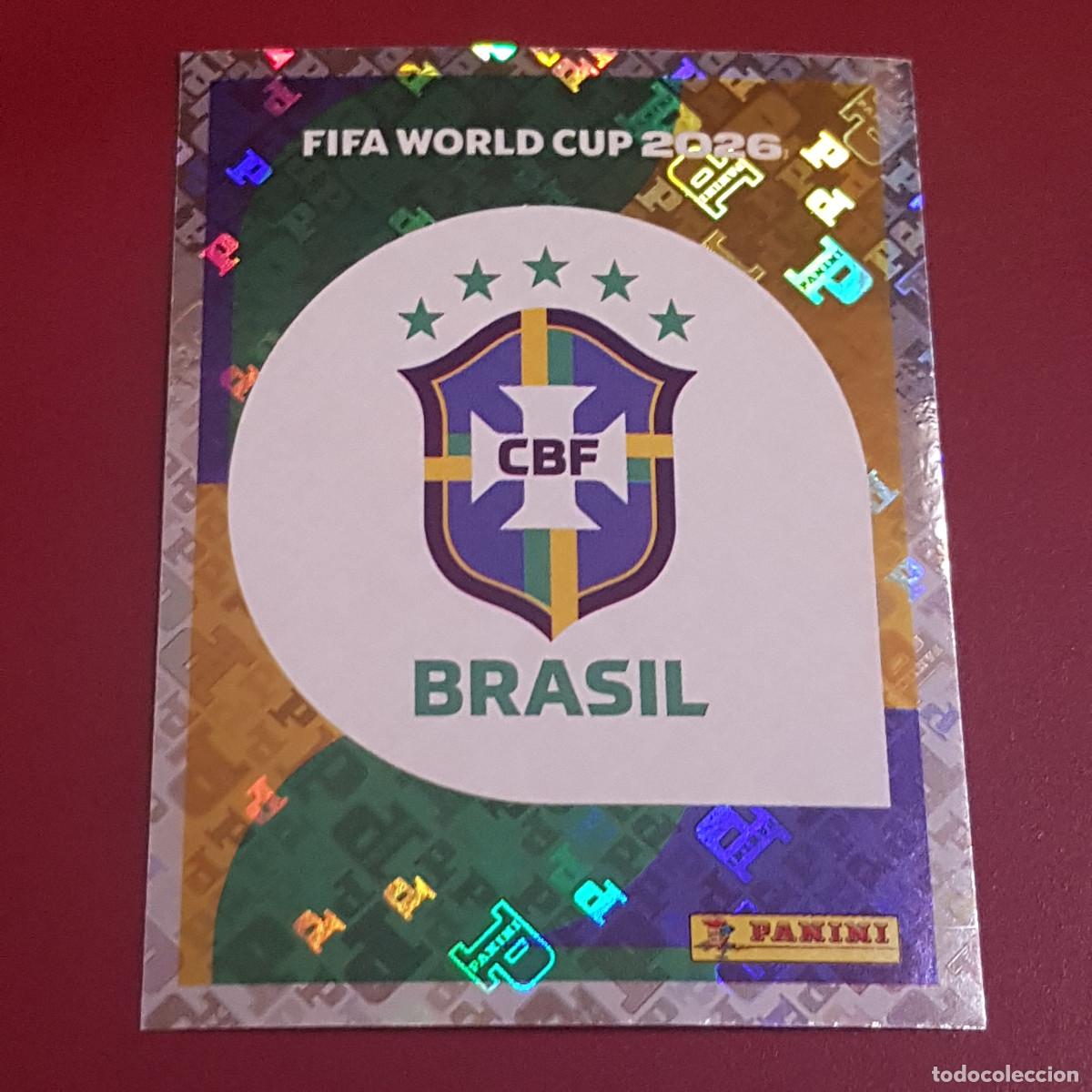 Cromos de f&uacute;tbol: PANINI - MUNDIAL FIFA WORLD CUP 2026 - 26 - ESCUDO BRASIL - BRA 1 - NUNCA PEGADO