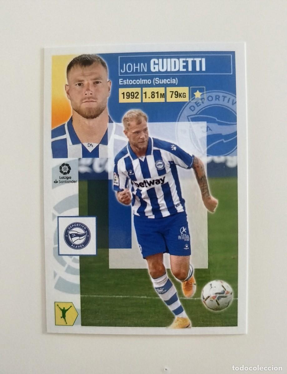 Cromos de f&uacute;tbol: Guidetti 15 SIN PEGAR NUNCA PEGADO Deportivo Alav&eacute;s Liga Ediciones Este 20 21 / 2020 2021