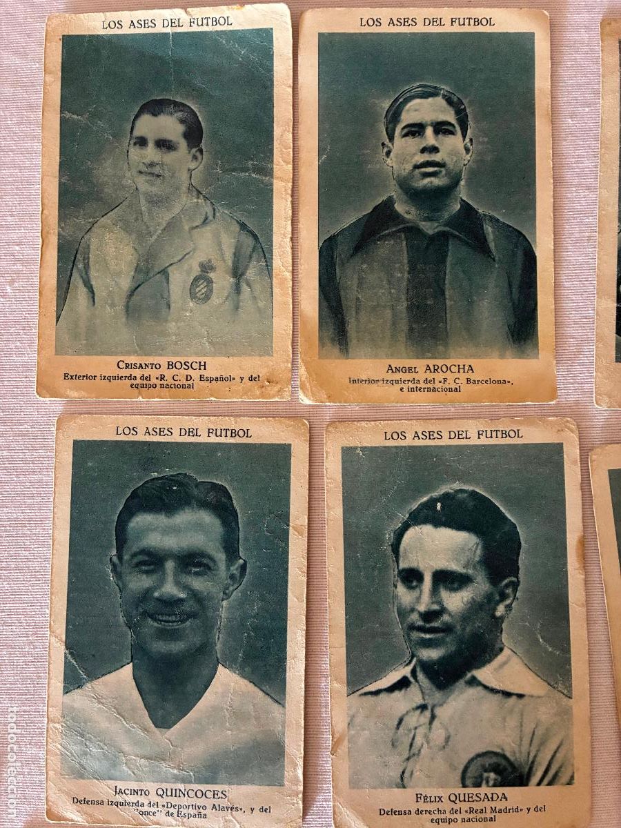 Cromos de f&uacute;tbol: Chocolates Zuricalday Real Madrid Espa&ntilde;ol y F.C. Barcelona,Alaves Arocha,Bosch,Quincoces, Quesada