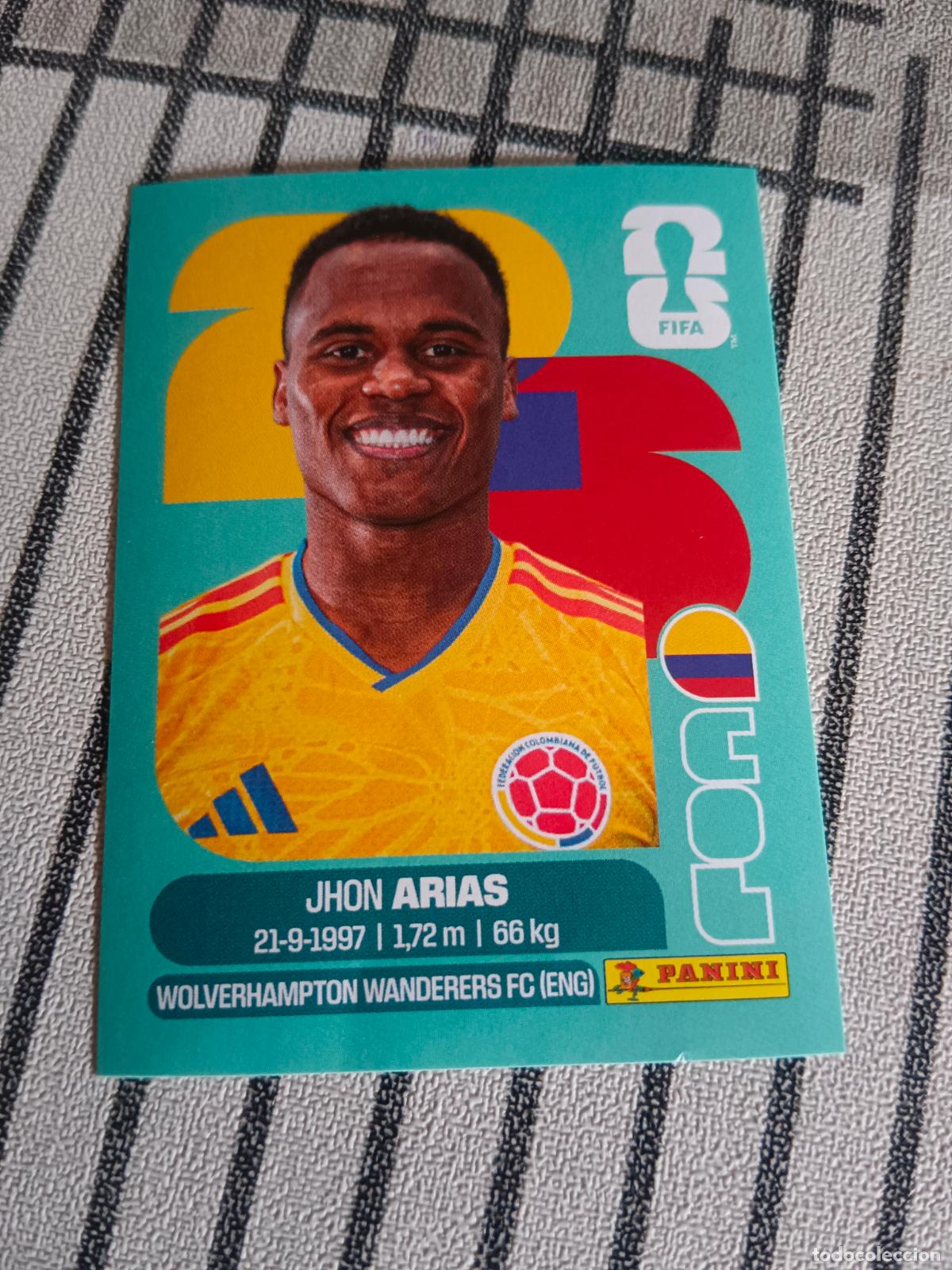 Cromos de f&uacute;tbol: MUNDIAL 2026 ESTADOS UNIDOS USA MEXICO MEJICO CANADA COL 17 COL17 JHON ARIAS COLOMBIA FIFA