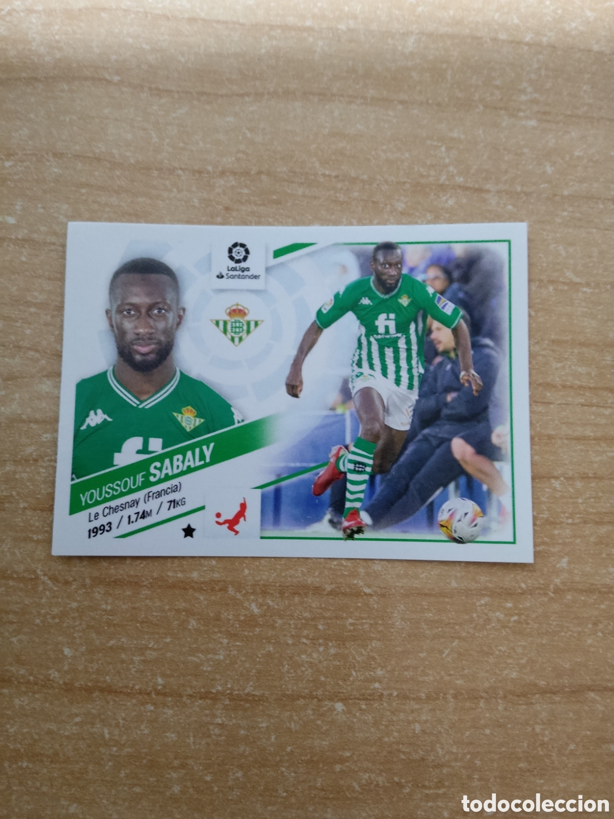 Cromos de f&uacute;tbol: 5 SABALY REAL BETIS LIGA ESTE 2022 2023