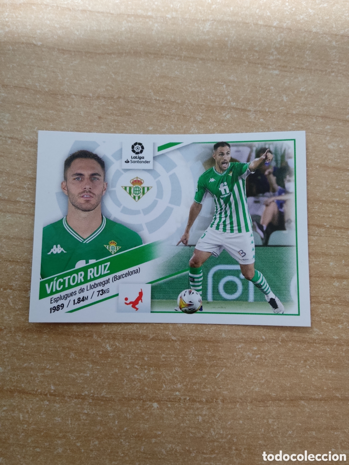 Cromos de f&uacute;tbol: 8 VICTOR RUIZ REAL BETIS LIGA ESTE 2022 2023
