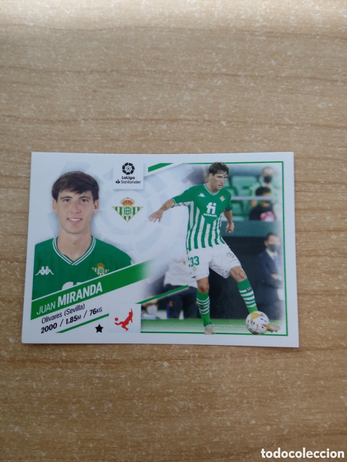 Cromos de f&uacute;tbol: 10 JUAN MIRANDA REAL BETIS LIGA ESTE 2022 2023