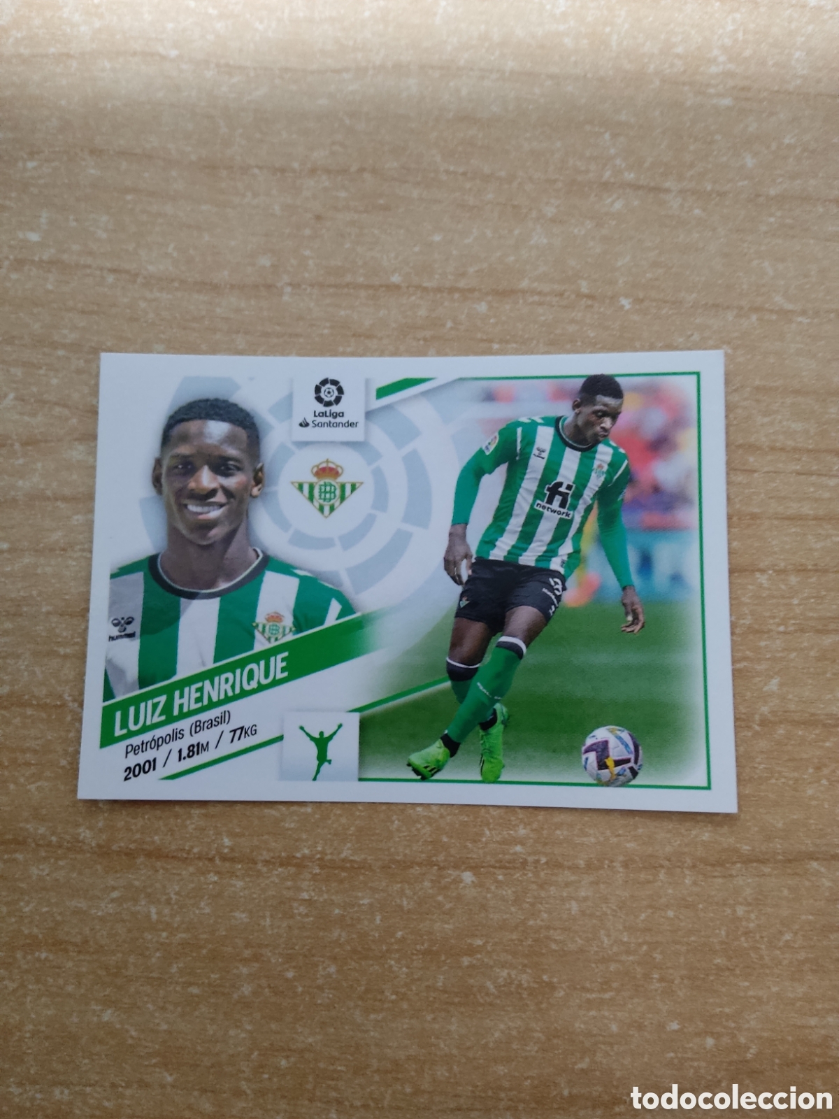 Cromos de f&uacute;tbol: 8 LUIZ HENRIQUE ULTIMO FICHAJE REAL BETIS LIGA ESTE 2022 2023