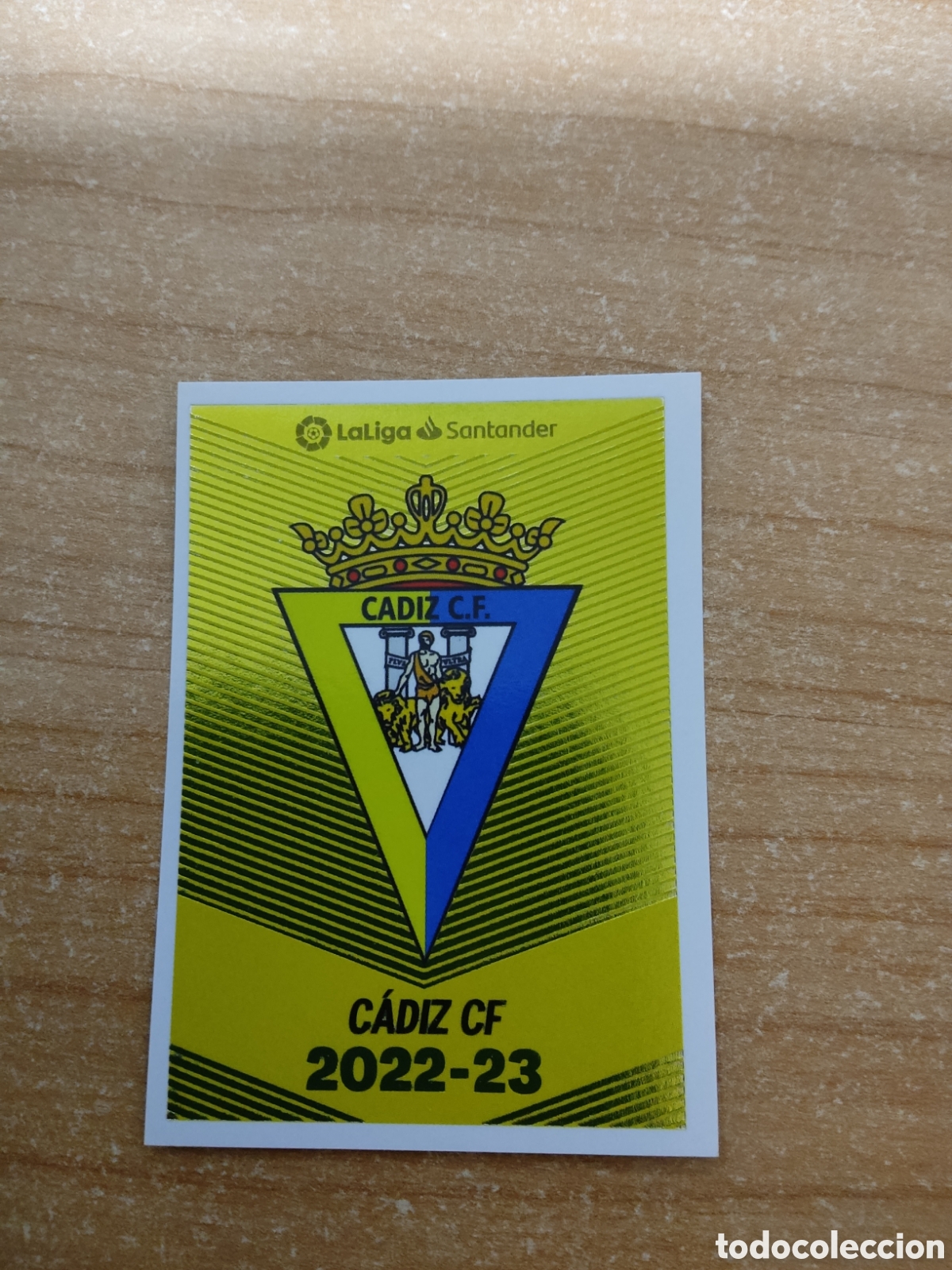 Cromos de f&uacute;tbol: 1 ESCUDO CADIZ LIGA ESTE 2022 2023