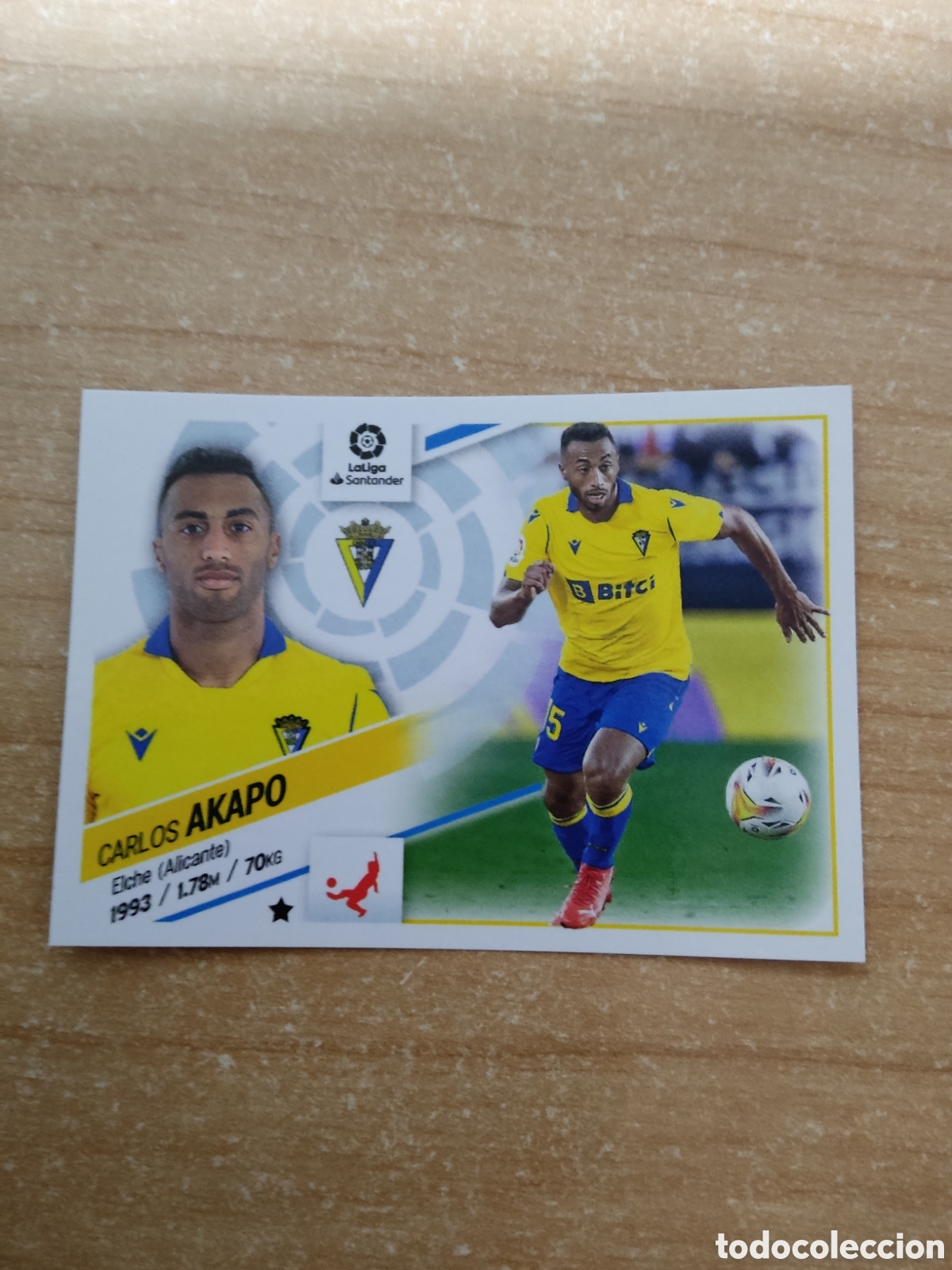 Cromos de f&uacute;tbol: 5 CARLOS AKAPO CADIZ LIGA ESTE 2022 2023