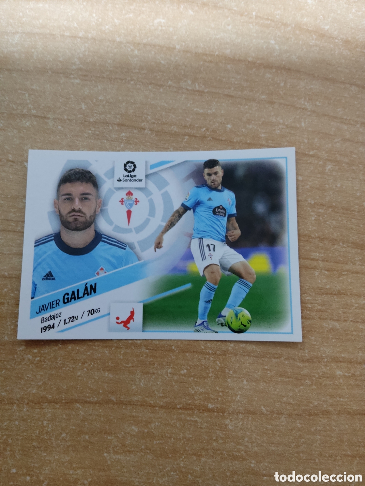 Fu&szlig;ball-Sticker: 9 JAVIER GALAN CELTA VIGO LIGA ESTE 2022 2023