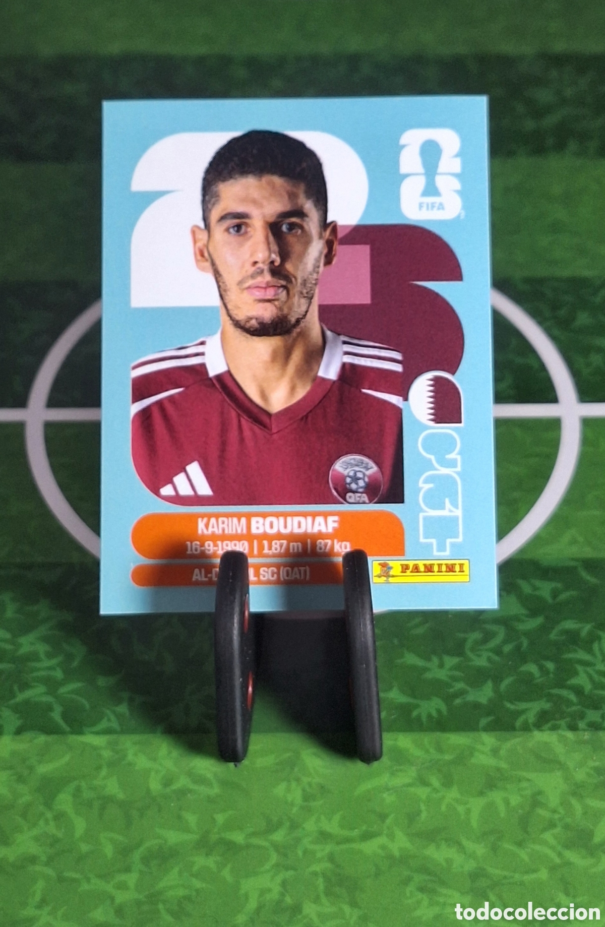 Cromos de f&uacute;tbol: KARIM BOUDIAF #QAT 10 MUNDIAL 2026