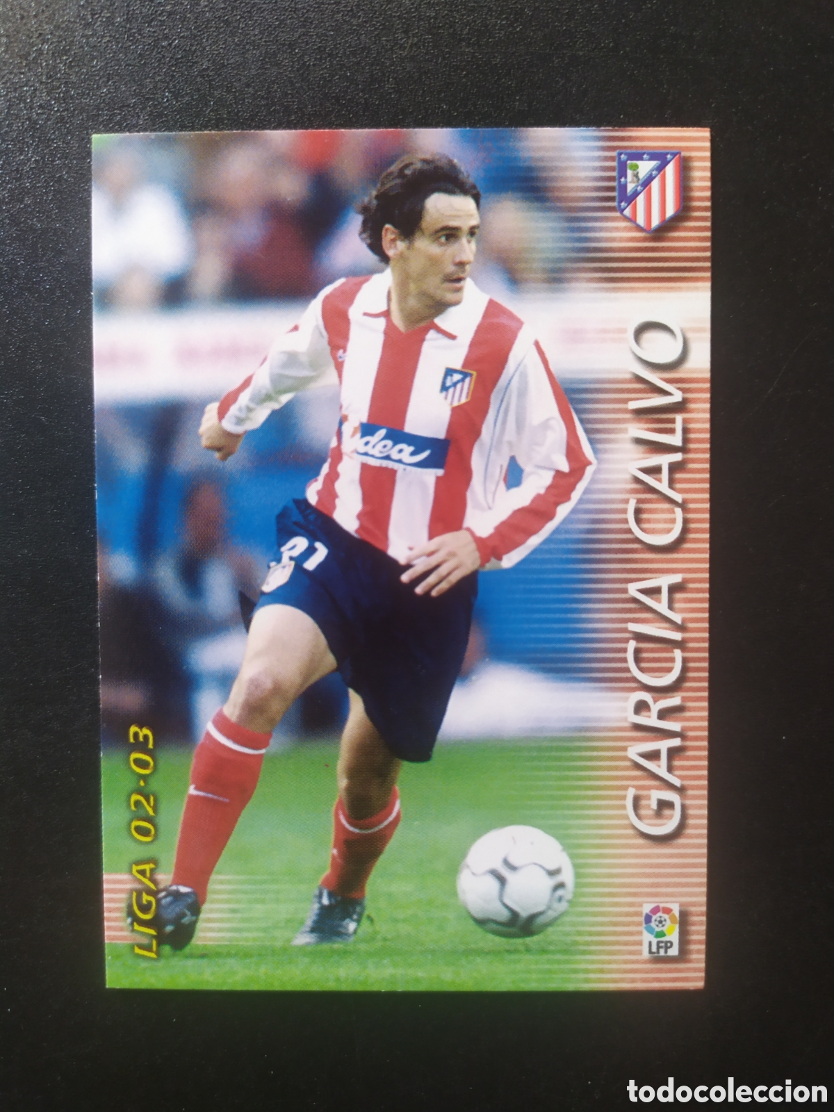 Cromos de f&uacute;tbol: Megafichas 2002 2003 02 03 panini Garc&iacute;a Calvo n&ordm; 44 Atl&eacute;tico Madrid megacracks