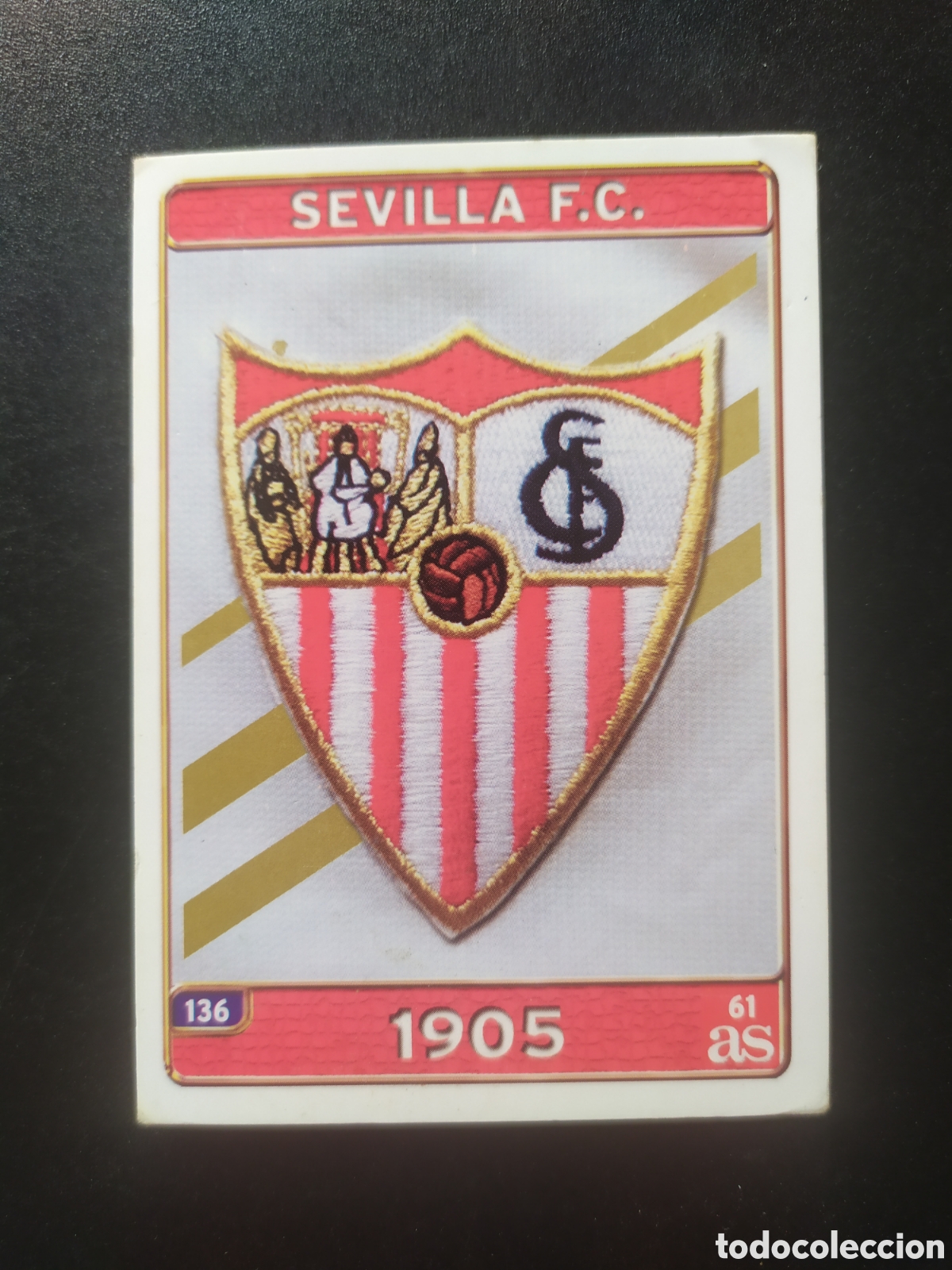 Cromos de f&uacute;tbol: Mundicromo fichas Liga 2004 2005 04 05 diario As 61 escudo n&deg; 136 Sevilla