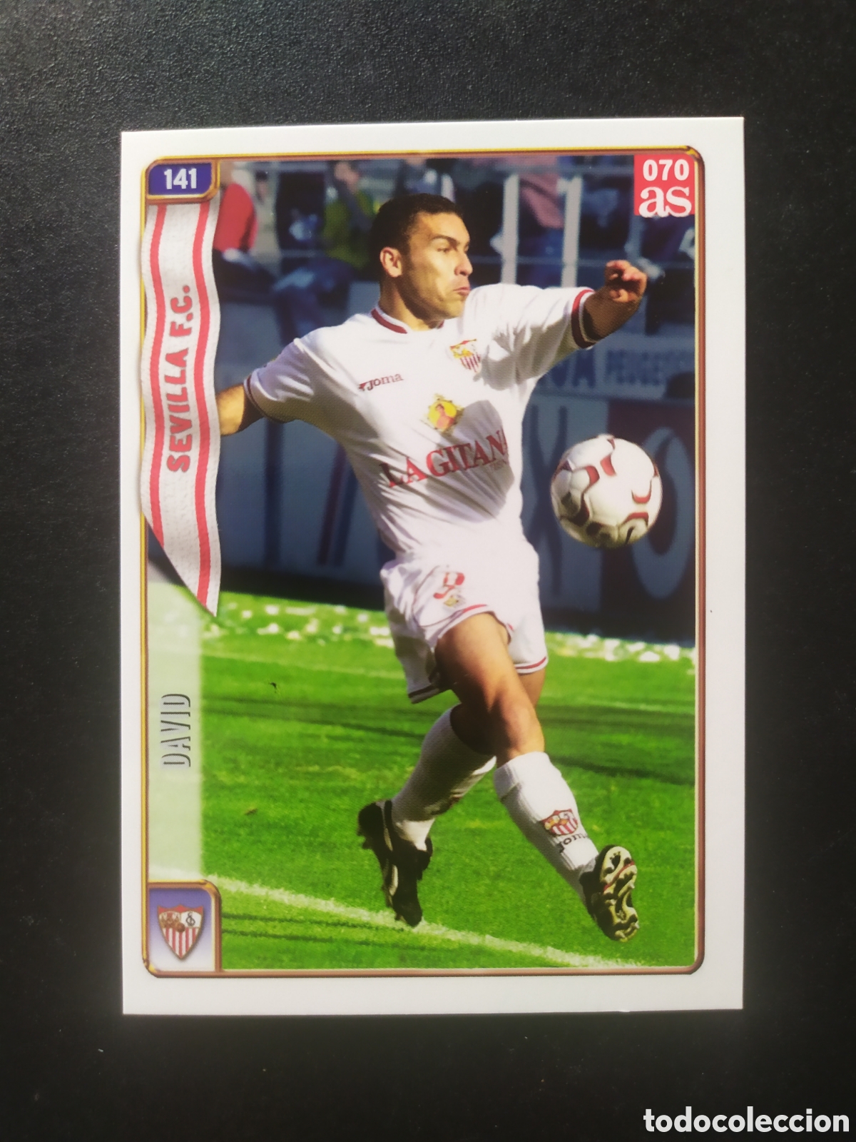 Cromos de f&uacute;tbol: Mundicromo fichas Liga 2004 2005 04 05 diario As 70 David n&deg; 141 Sevilla