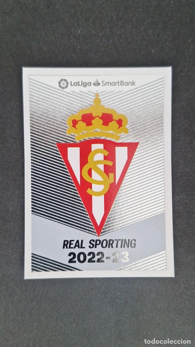 Cromos de f&uacute;tbol: L1 ESCUDO SPORTING DE GIJON 2&ordf; DIVISION SMARTBANK LIGA ESTE 2022 2023 22 23 NUNCA PEGADO SIN PEGAR