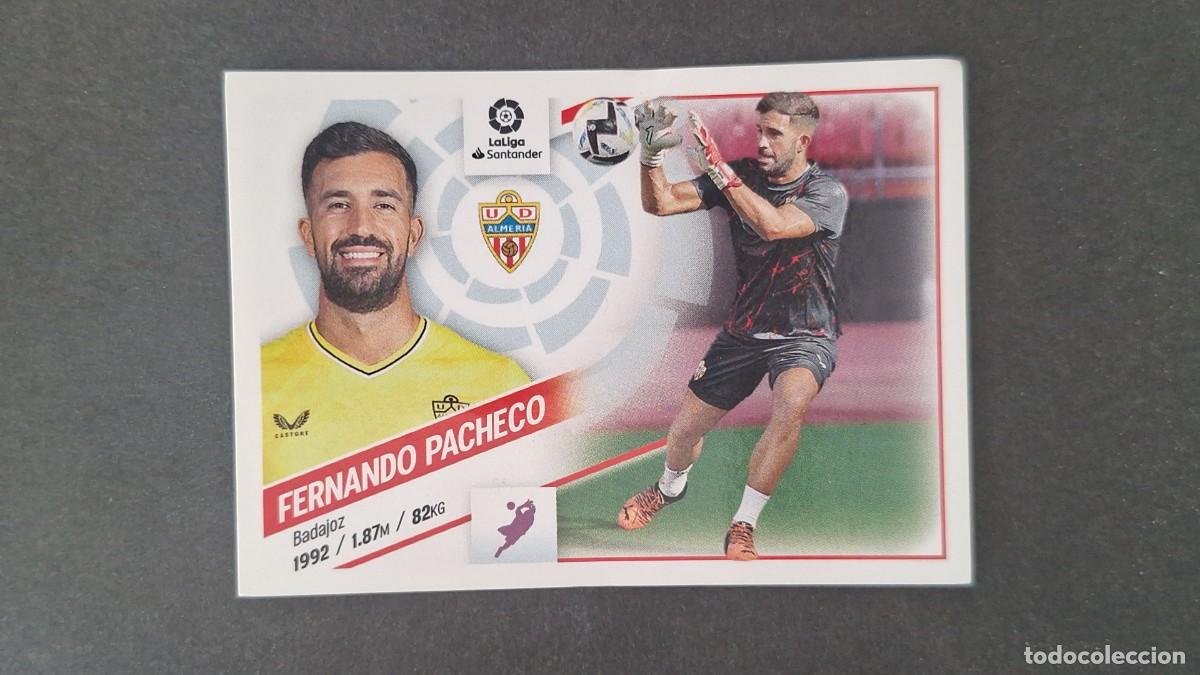 Cromos de f&uacute;tbol: L1 FERNANDO PACHECO U. D. ALMERIA LIGA ESTE 2022 2023 22 23 NUNCA PEGADO SIN PEGAR