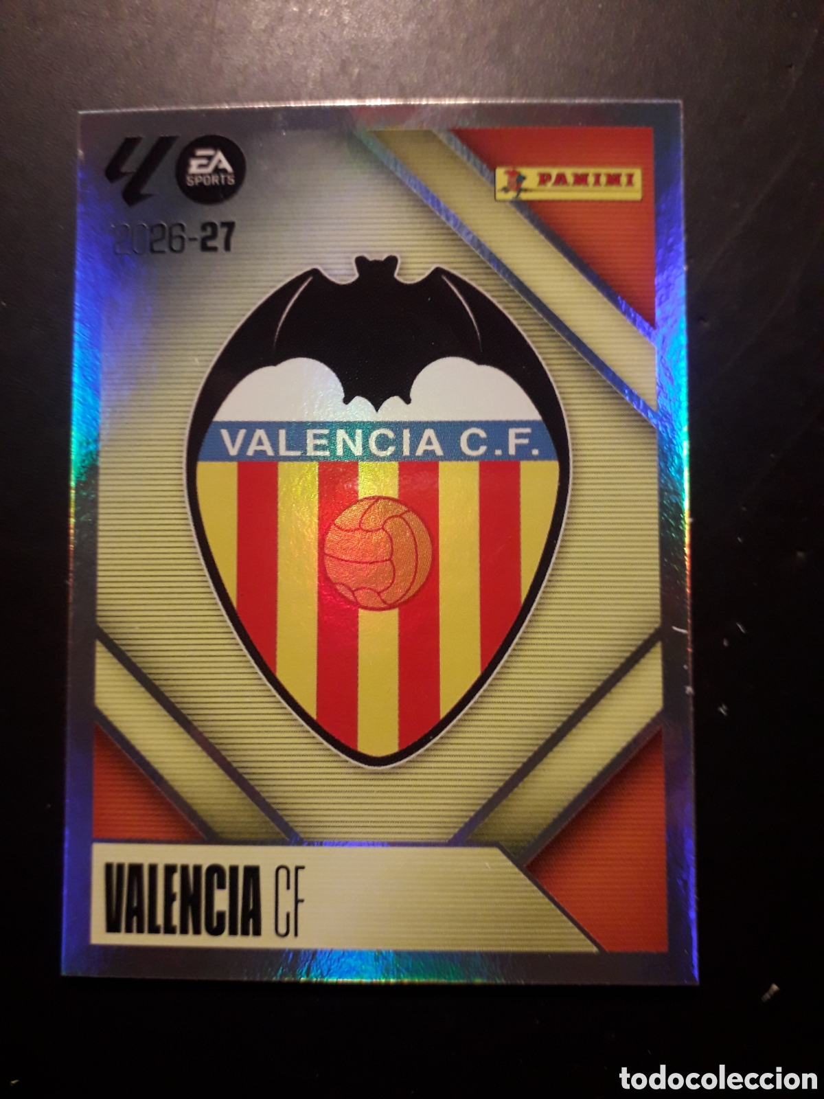 Cromos de Futebol: ESCUDO VALENCIA CF N&deg; 1 ED ESTE 2026 2027 26 27 SIN PEGAR PEDIDO M&Iacute;NIMO 3&euro;.