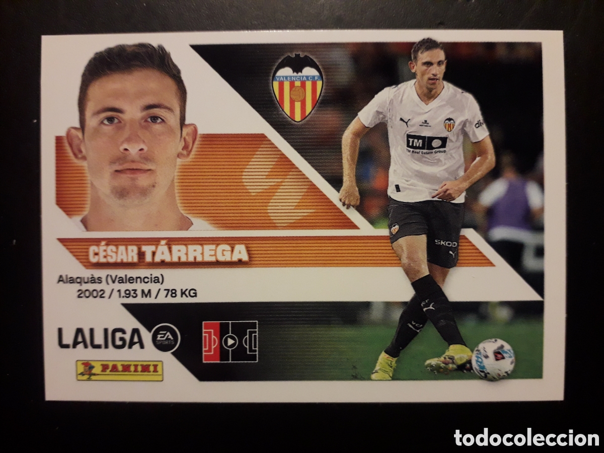 Cromos de f&uacute;tbol: T&Agrave;RREGA VALENCIA CF N&deg; 7 ED ESTE 2026 2027 26 27 SIN PEGAR PEDIDO M&Iacute;NIMO 3&euro;.