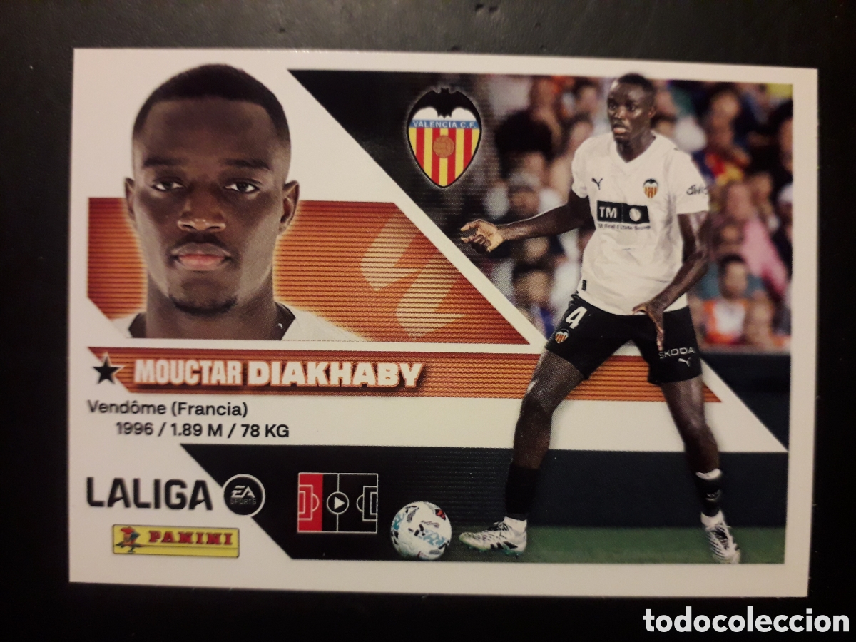 Cromos de f&uacute;tbol: DIAKHABY VALENCIA CF N&deg; 8B ED ESTE 2026 2027 26 27 SIN PEGAR PEDIDO M&Iacute;NIMO 3&euro;