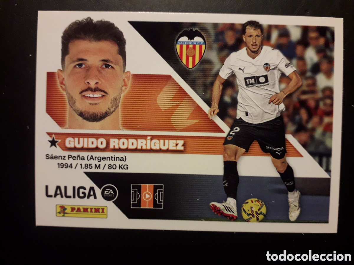 Cromos de f&uacute;tbol: GUIDO RODR&Iacute;GUEZ VALENCIA CF N&deg; 12 ED ESTE 2026 2027 26 27 SIN PEGAR PEDIDO M&Iacute;NIMO 3&euro;