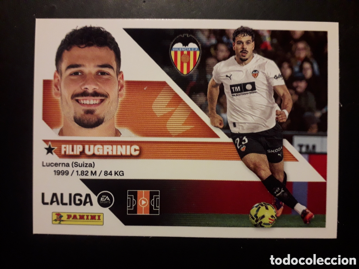 Cromos de f&uacute;tbol: UGRINIC VALENCIA CF N&deg; 15 ED ESTE 2026 2027 26 27 SIN PEGAR PEDIDO M&Iacute;NIMO 3&euro;