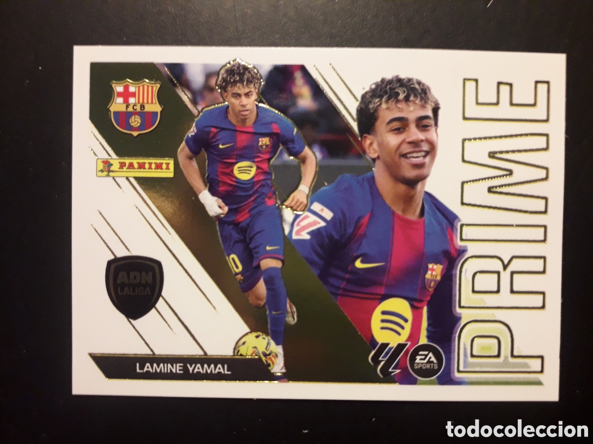 Cromos de f&uacute;tbol: LAMINE YAMAL, FC BARCELONA N&deg; 6 ED ESTE 2026 2027 26 27 ADN LALIGA PRIME, SIN PEGAR PEDIDO M&Iacute;NIMO 3&euro;