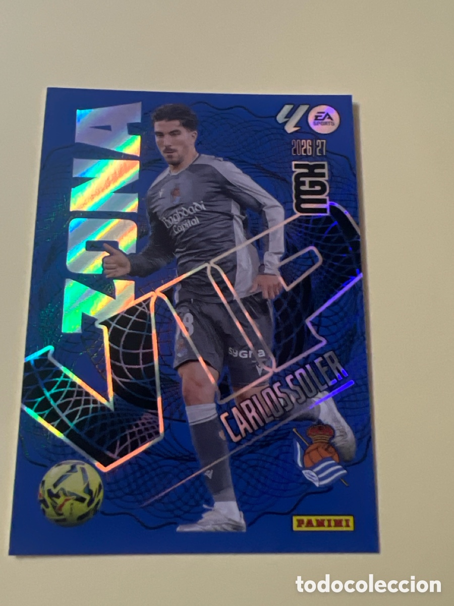 Cromos de f&uacute;tbol: C5517. 390 CARLOS SOLER REAL SOCIEDAD ZONA VIP MEGACRACKS LIGA 2026 2027 26 27