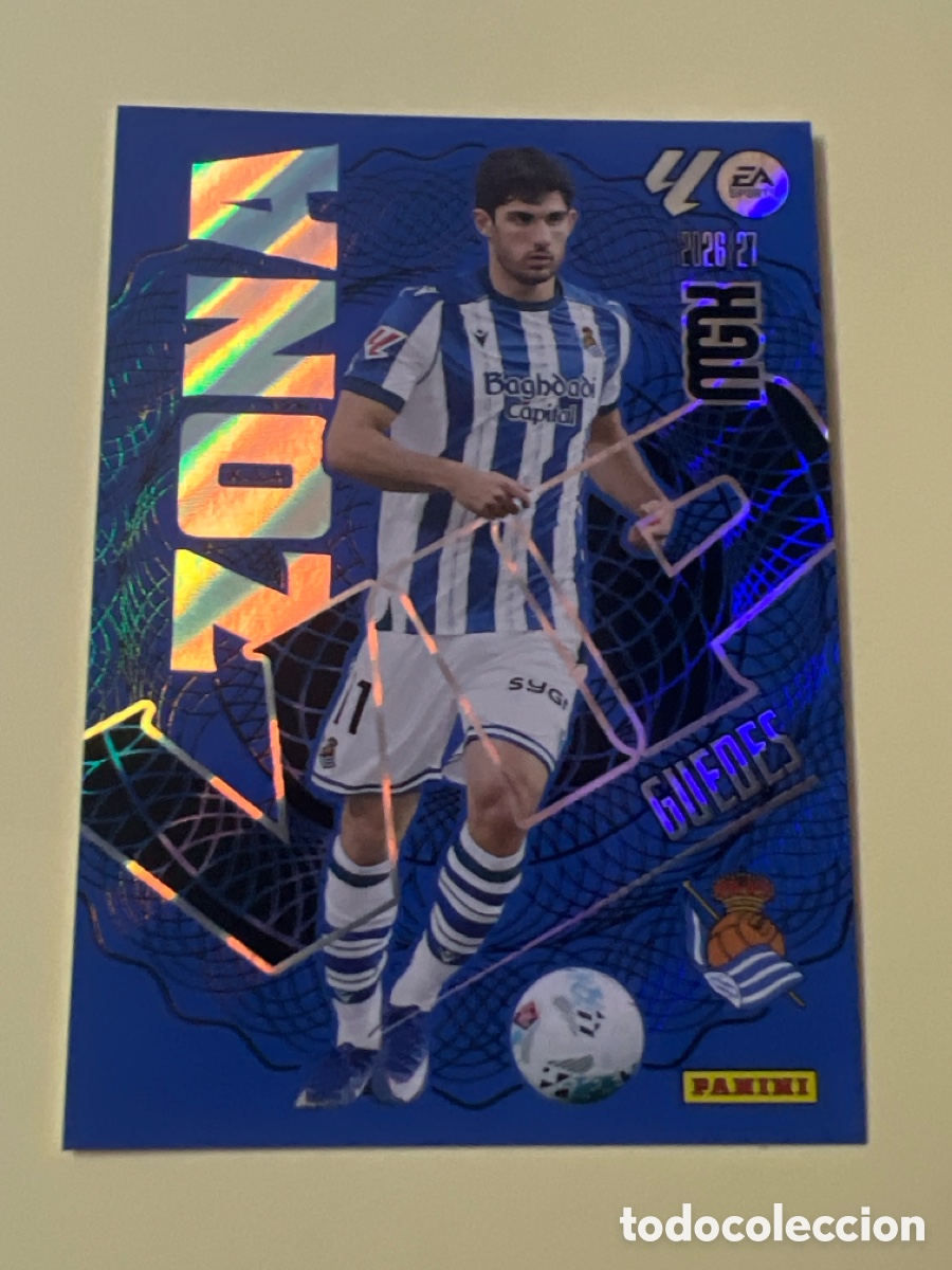 Cromos de f&uacute;tbol: C5518. 395 GUEDES REAL SOCIEDAD ZONA VIP MEGACRACKS LIGA 2026 2027 26 27
