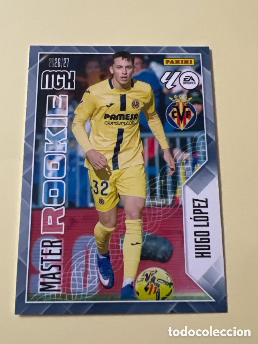 Cromos de f&uacute;tbol: C5528. 412 HUGO LOPEZ VILLARREAL MASTER ROOKIE MEGACRACKS LIGA 2026 2027 26 27