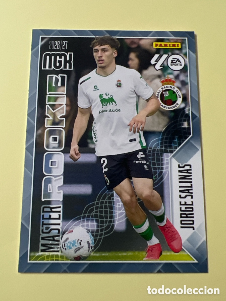 Cromos de f&uacute;tbol: C5533. 414 JORGE SALINAS REAL RACING CLUB SANTANDER - MASTER ROOKIE MEGACRACKS LIGA 2026 2027 26 27