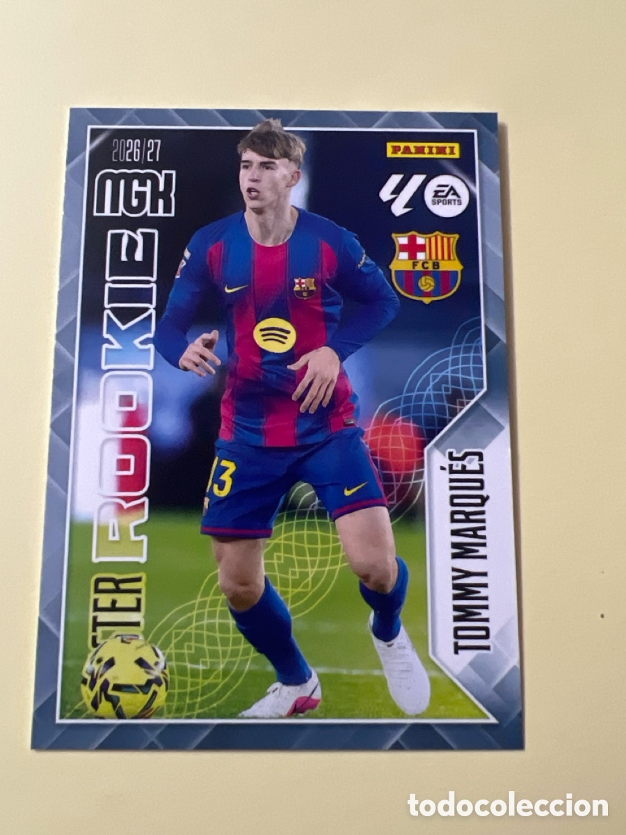 Cromos de f&uacute;tbol: C5534. 420 TOMMY MARQUES BARCELONA MASTER ROOKIE MEGACRACKS LIGA 2026 2027 26 27