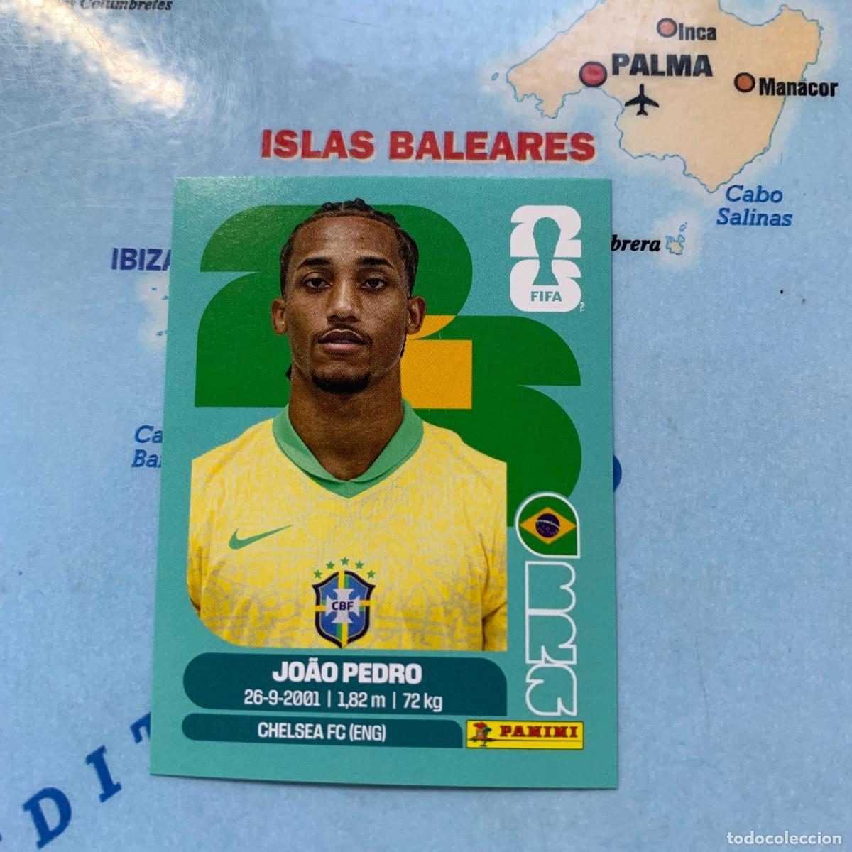 Cromos de f&uacute;tbol: Joao Pedro n&uacute;mero 16 de Brasil cromo panini Mundial Fifa World Cup 2026